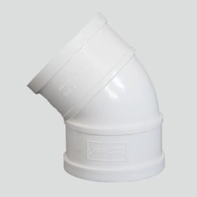龍財管道 45度彎頭 (PVC-U)