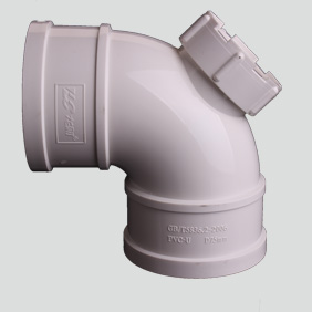 龍財(cái)管道 90度彎頭 (帶檢查口)（PVC-U）